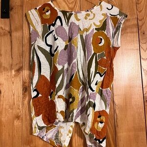 Rachel Zoe Multicolor Floral Short Sleeve Top